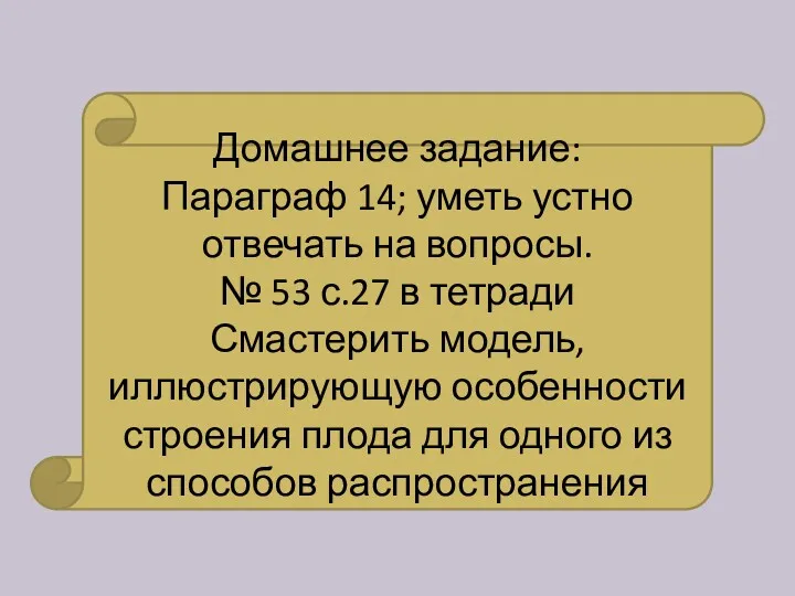 Домашнее задание: Параграф 14; уметь устно отвечать на вопросы. №