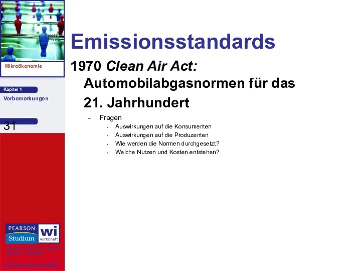 Emissionsstandards 1970 Clean Air Act: Automobilabgasnormen für das 21. Jahrhundert Fragen Auswirkungen auf