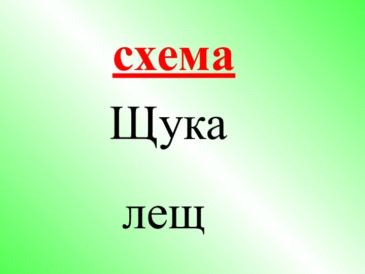 Щука схема лещ