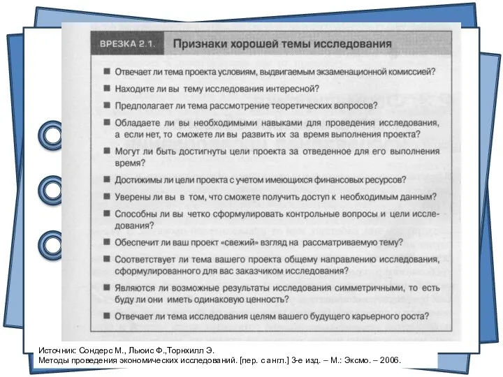 Источник: Сондерс М., Льюис Ф.,Торнхилл Э. Методы проведения экономических исследований.