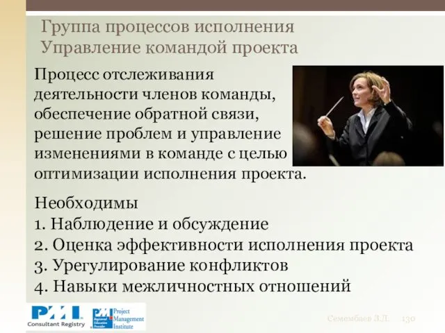 Процесс отслеживания деятельности членов команды, обеспечение обратной связи, решение проблем