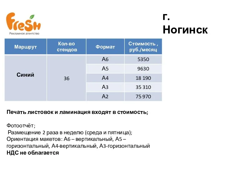 г. Ногинск Печать листовок и ламинация входят в стоимость; Фотоотчёт;