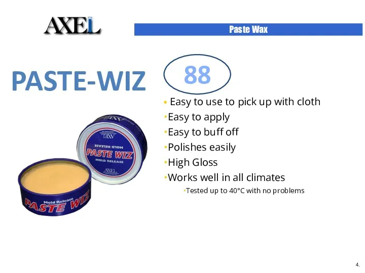 Paste Wax Easy to use to pick up with cloth