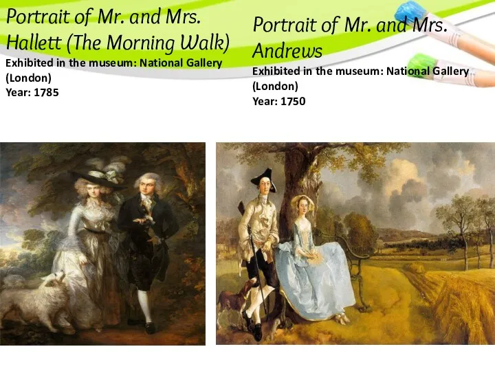 Portrait of Mr. and Mrs. Andrews Exhibited in the museum:
