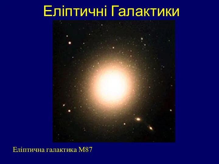 Еліптичні Галактики Еліптична галактика М87