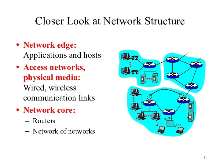 Closer Look at Network Structure Network edge: Applications and hosts