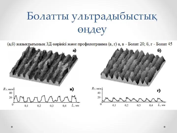 Болатты ультрадыбыстық өңдеу