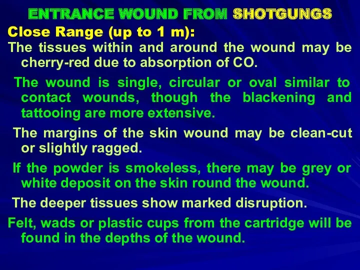 Close Range (up to 1 m): The tissues within and