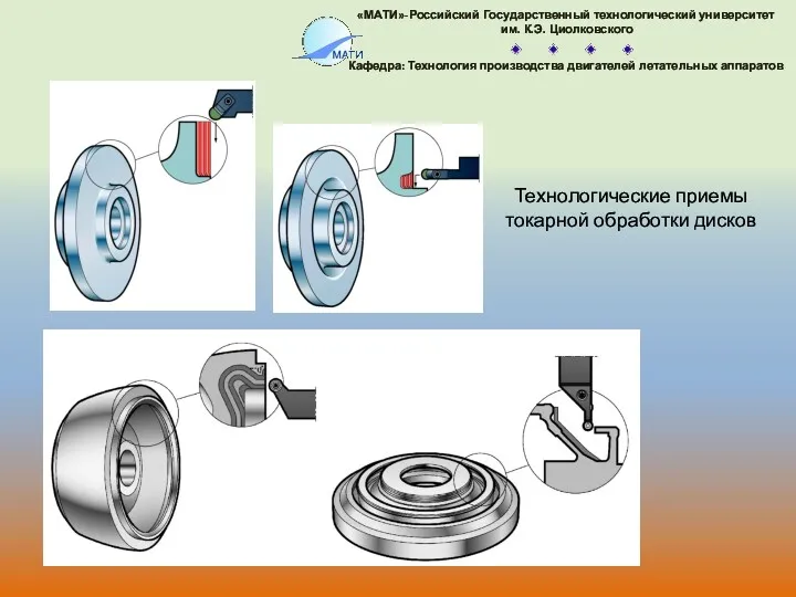 Технологические приемы токарной обработки дисков «МАТИ»-Российский Государственный технологический университет им.