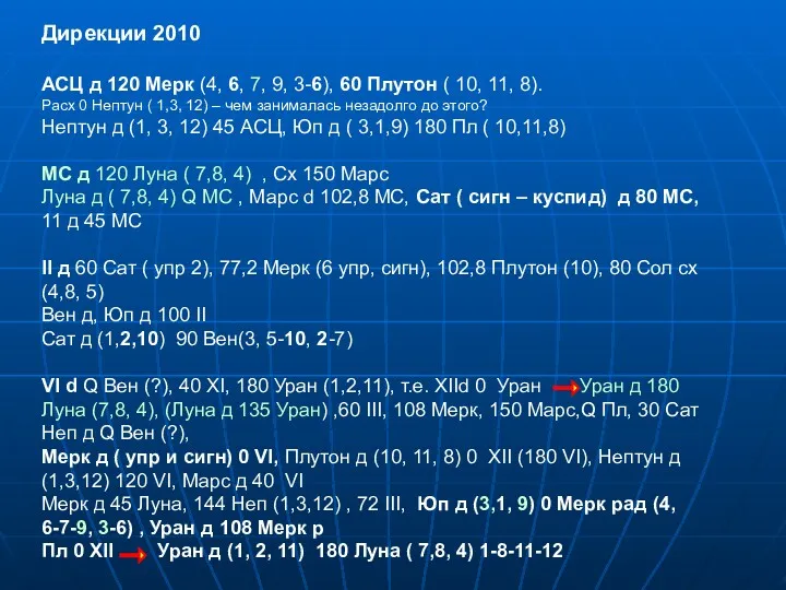 Дирекции 2010 АСЦ д 120 Мерк (4, 6, 7, 9,