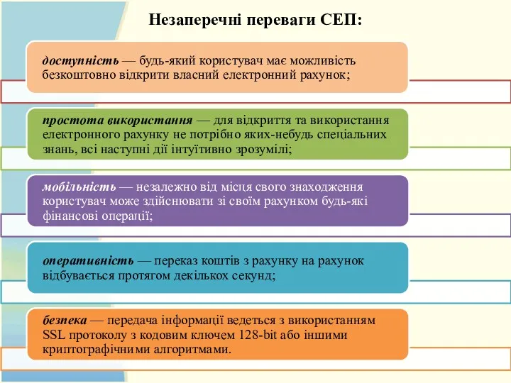 Незаперечні переваги СЕП: