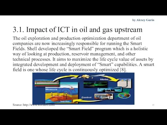 3.1. Impact of ICT in oil and gas upstream The oil exploration and