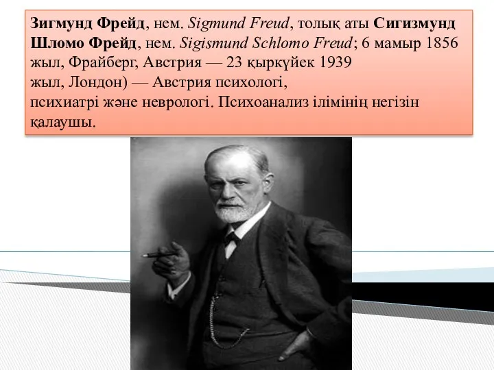 Зигмунд Фрейд, нем. Sigmund Freud, толық аты Сигизмунд Шломо Фрейд,