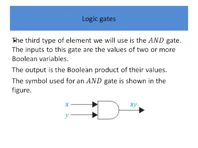 Logic gates