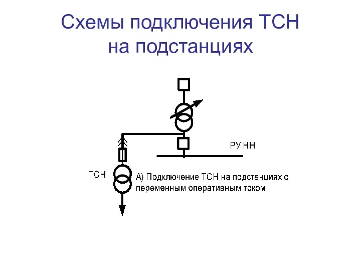 Схемы подключения ТСН на подстанциях