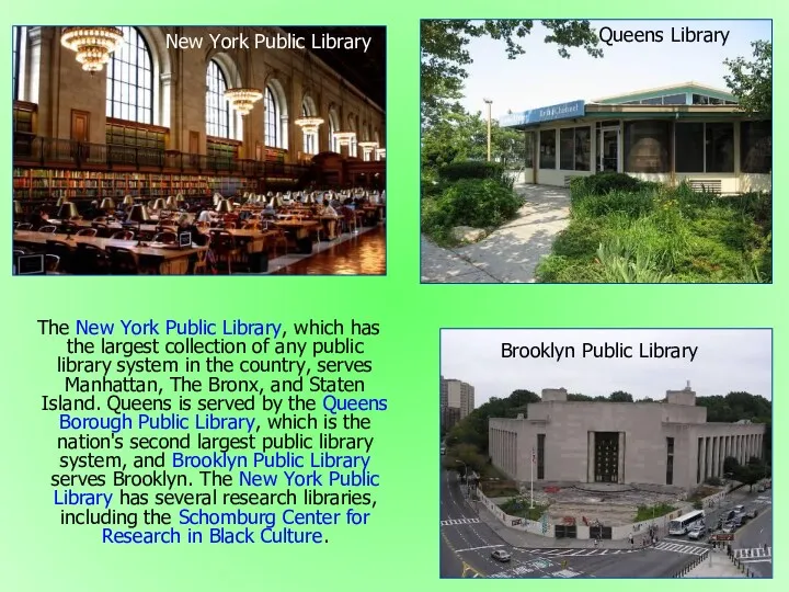The New York Public Library, which has the largest collection