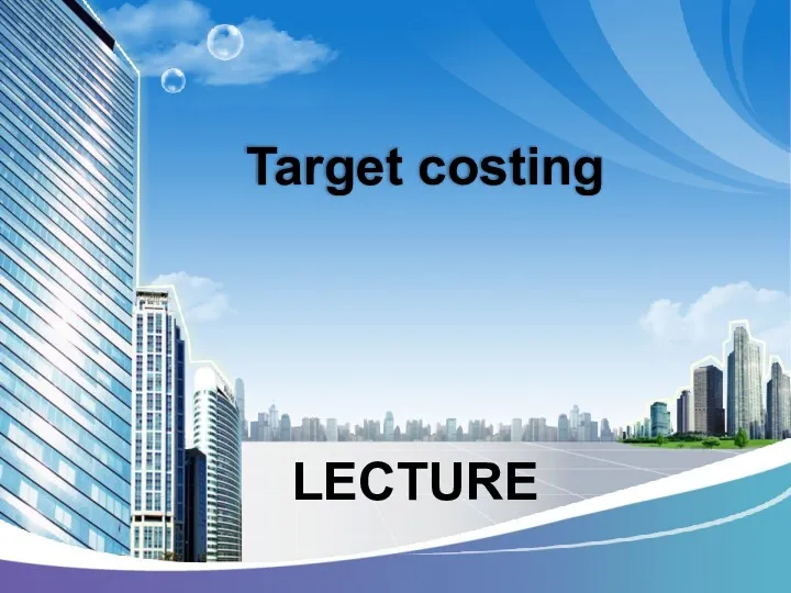 Target costing lecture