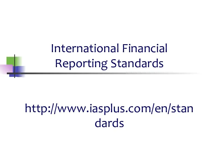 International financial reporting standards. Balance sheet
