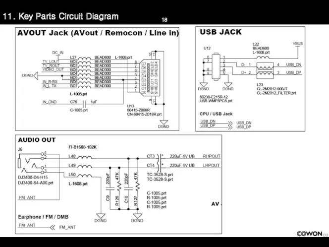 11. Key Parts Circuit Diagram