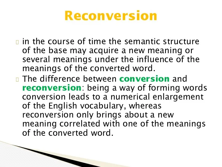 in the course of time the semantic structure of the