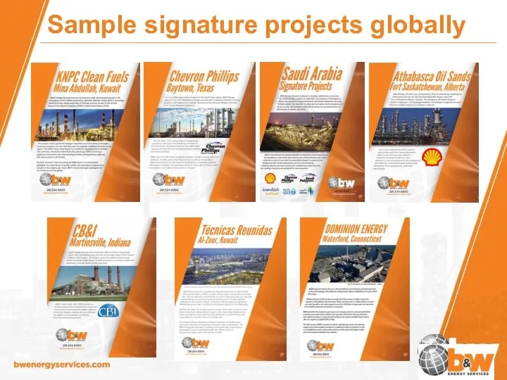t Sample signature projects globally