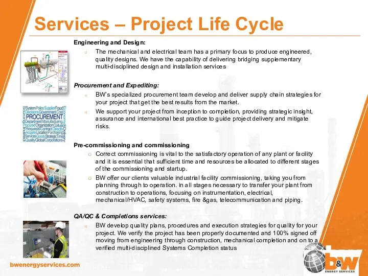 Services – Project Life Cycle Engineering and Design: The mechanical