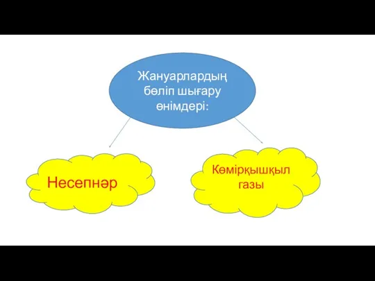 Жануарлардың бөліп шығару өнімдері: Несепнәр Көмірқышқыл газы