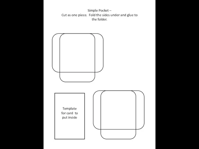 Simple Pocket – Cut as one piece. Fold the sides