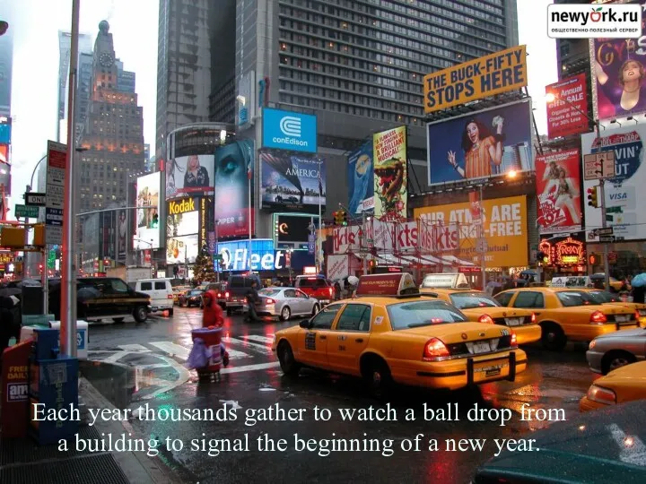 Each year thousands gather to watch a ball drop from