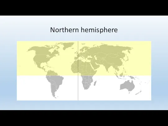 Northern hemisphere