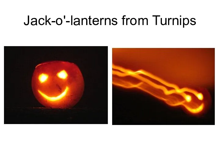Jack-o'-lanterns from Turnips