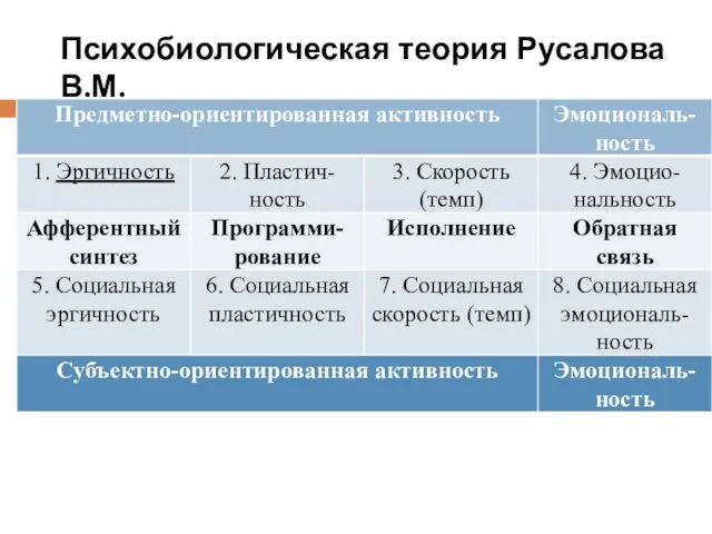 Психобиологическая теория Русалова В.М.