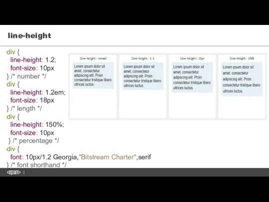 line-height div { line-height: 1.2; font-size: 10px } /* number