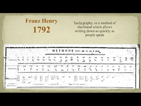 Franz Henry 1792 Tachygraphy, or a method of shorthand which