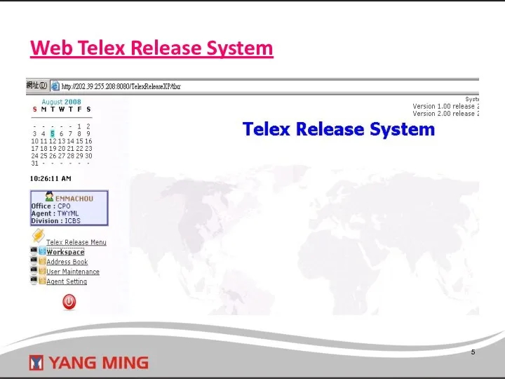 Web Telex Release System