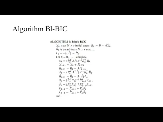 Algorithm Bl-BIC