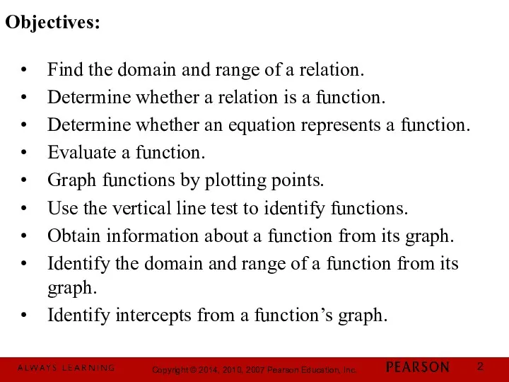 Find the domain and range of a relation. Determine whether