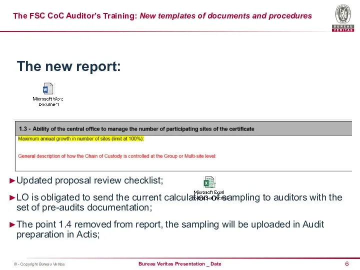 The FSC CoC Auditor’s Training: New templates of documents and