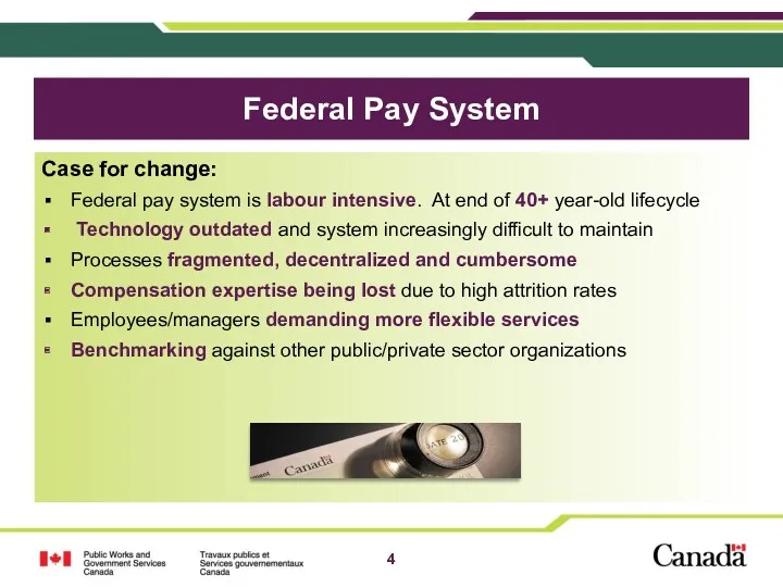 Federal Pay System Case for change: Federal pay system is