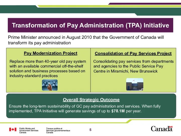 Pay Modernization Project Replace more than 40-year old pay system