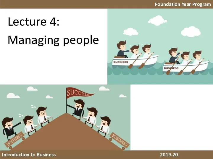 Managing people. (Lecture 4)