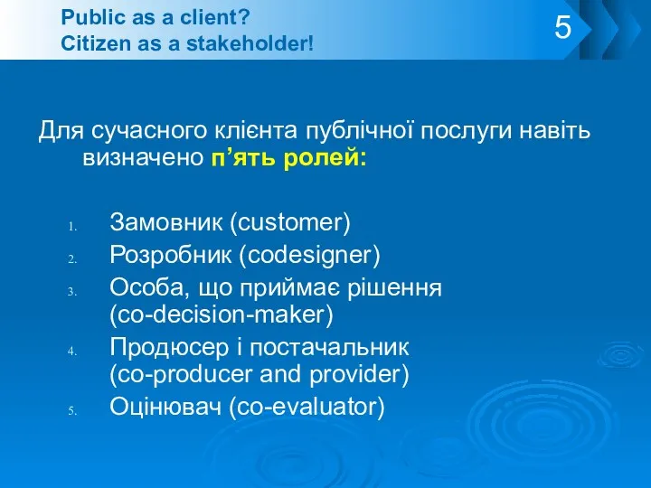 Public as a client? Citizen as a stakeholder! Для сучасного