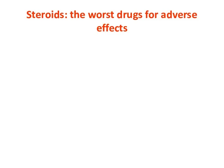 Steroids: the worst drugs for adverse effects