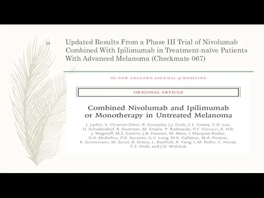 Updated Results From a Phase III Trial of Nivolumab Combined