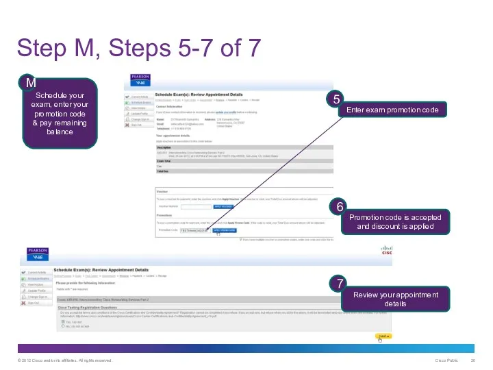 Step M, Steps 5-7 of 7