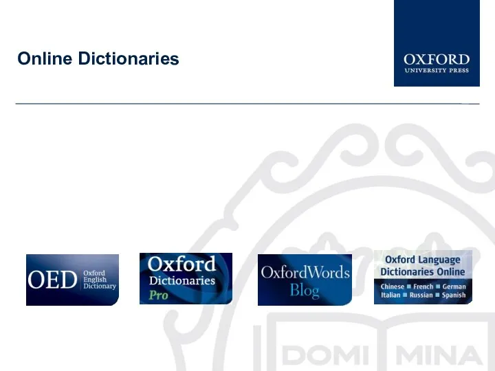 Presentation Outline Online Dictionaries