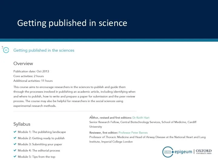 Getting published in science
