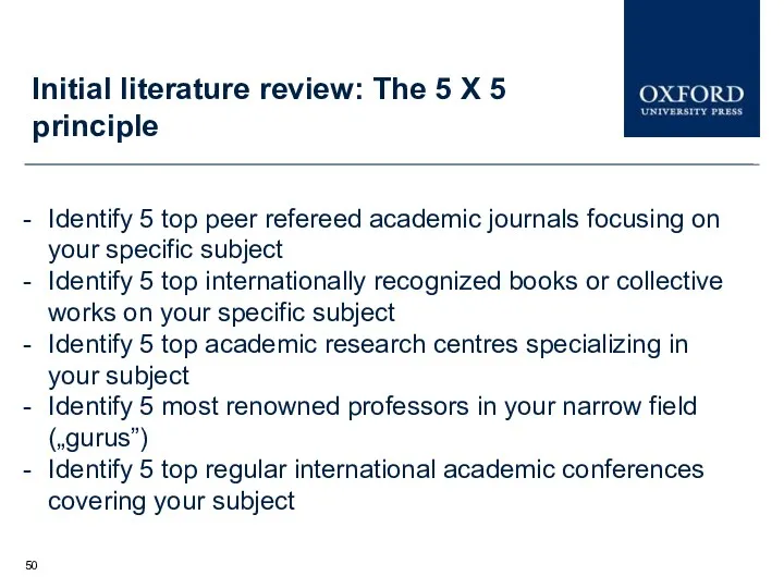 Identify 5 top peer refereed academic journals focusing on your specific subject Identify