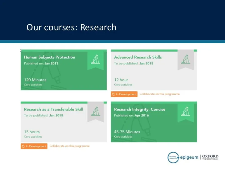 Our courses: Research