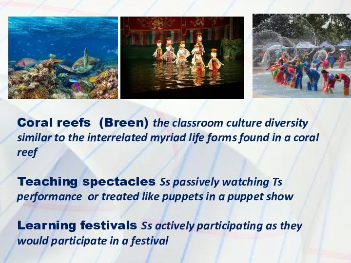 Coral reefs (Breen) the classroom culture diversity similar to the
